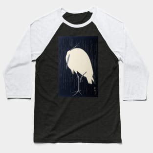 Heron in Rain by Ohara Koson Baseball T-Shirt